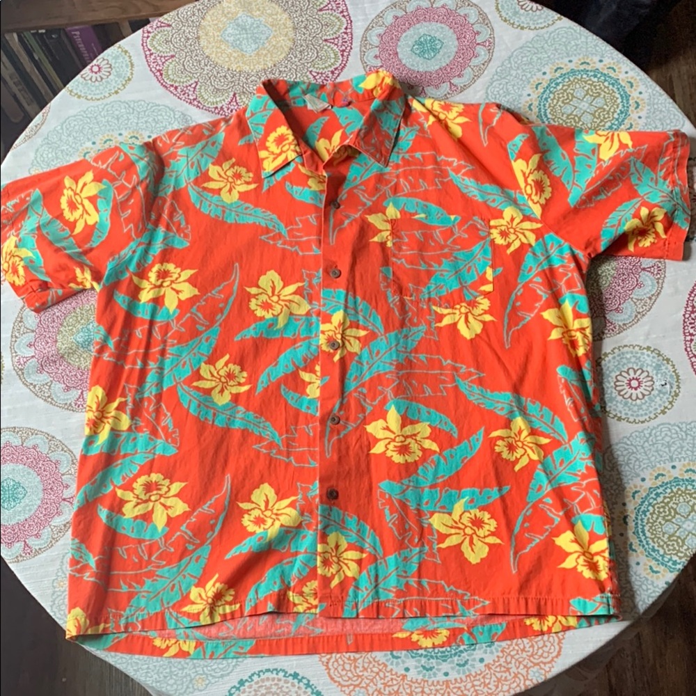 Vintage Big Kanaka Hawaian Shirt Great Colors 1X